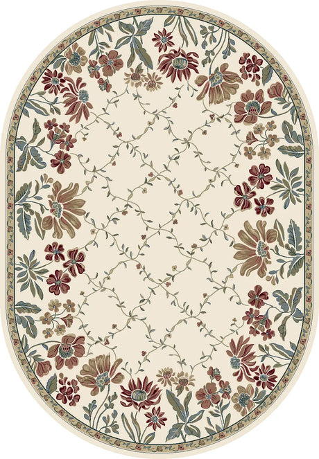 Dynamic Rugs Ancient Garden 57084 Ivory Rugs - Oval