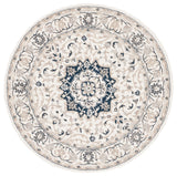 Safavieh Micro-Loop 5'-0" x 5'-0" Rug in Ivory / Navy