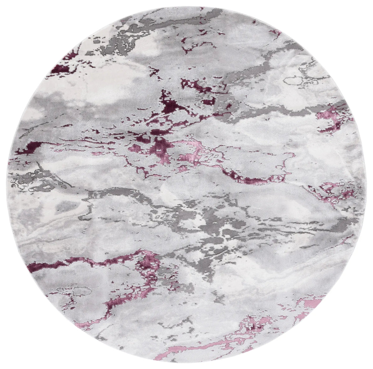 Safavieh Craft 6'-7" x 6'-7" Rug in Grey / Wine