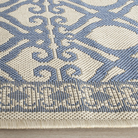 Safavieh Courtyard 2'-3" x 6'-7" Rug in Natural / Blue