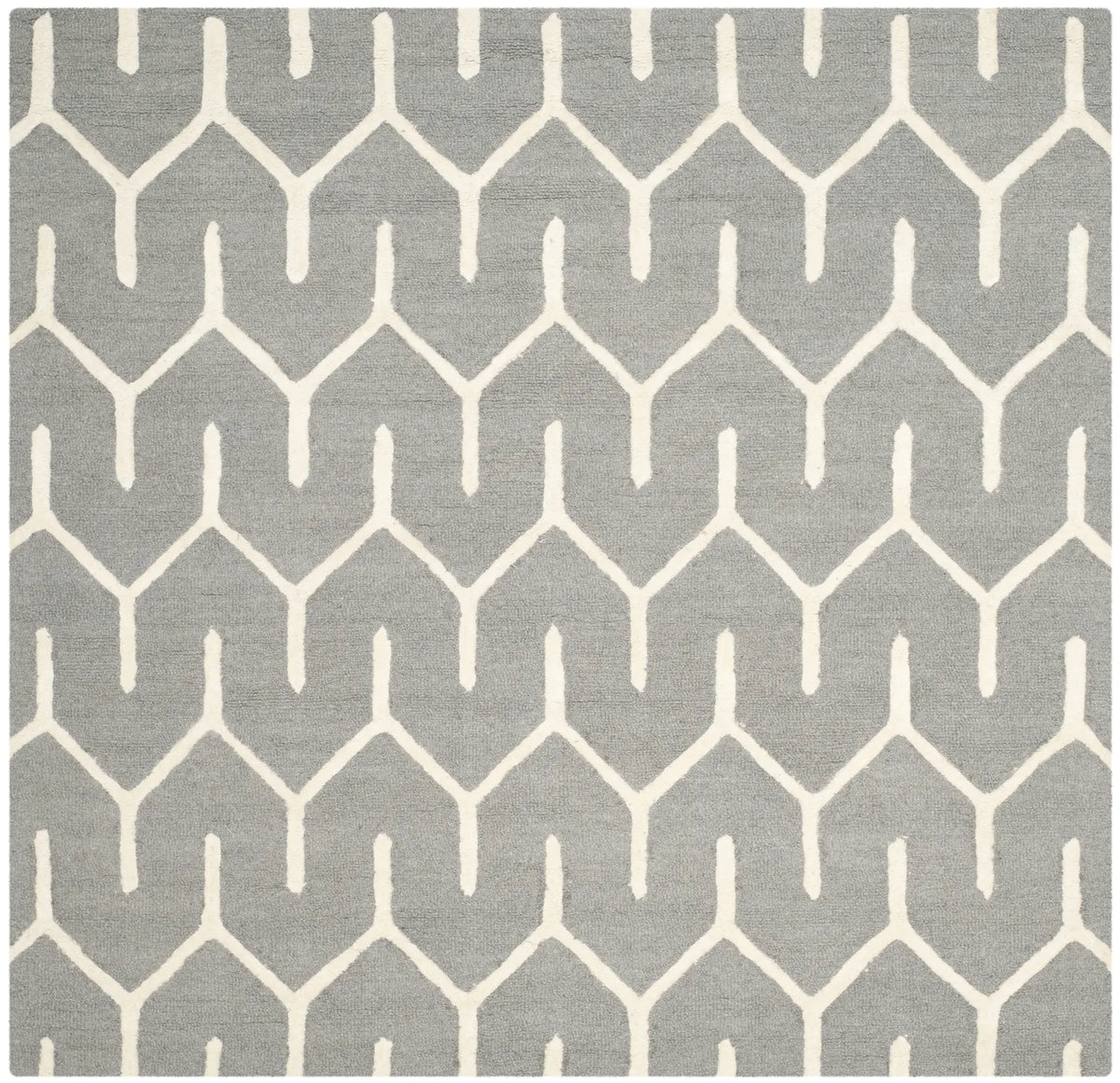 Safavieh Cambridge 6'-0" x 6'-0" Rug in Dark Grey / Ivory