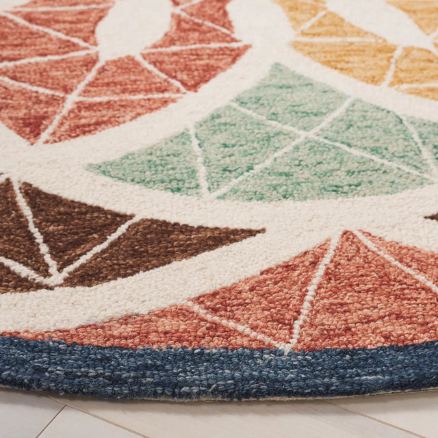 Safavieh Novelty 6'-0" x 6'-0" Rug in Blue / Orange