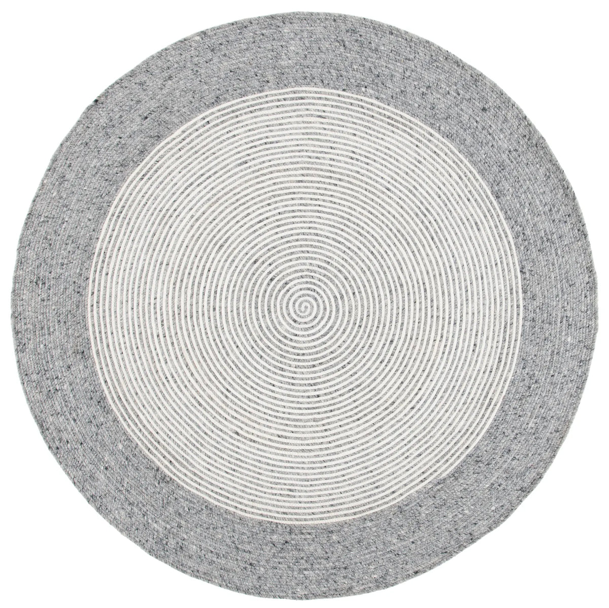 Safavieh Braided 5'-0" x 5'-0" Rug in Grey / Ivory