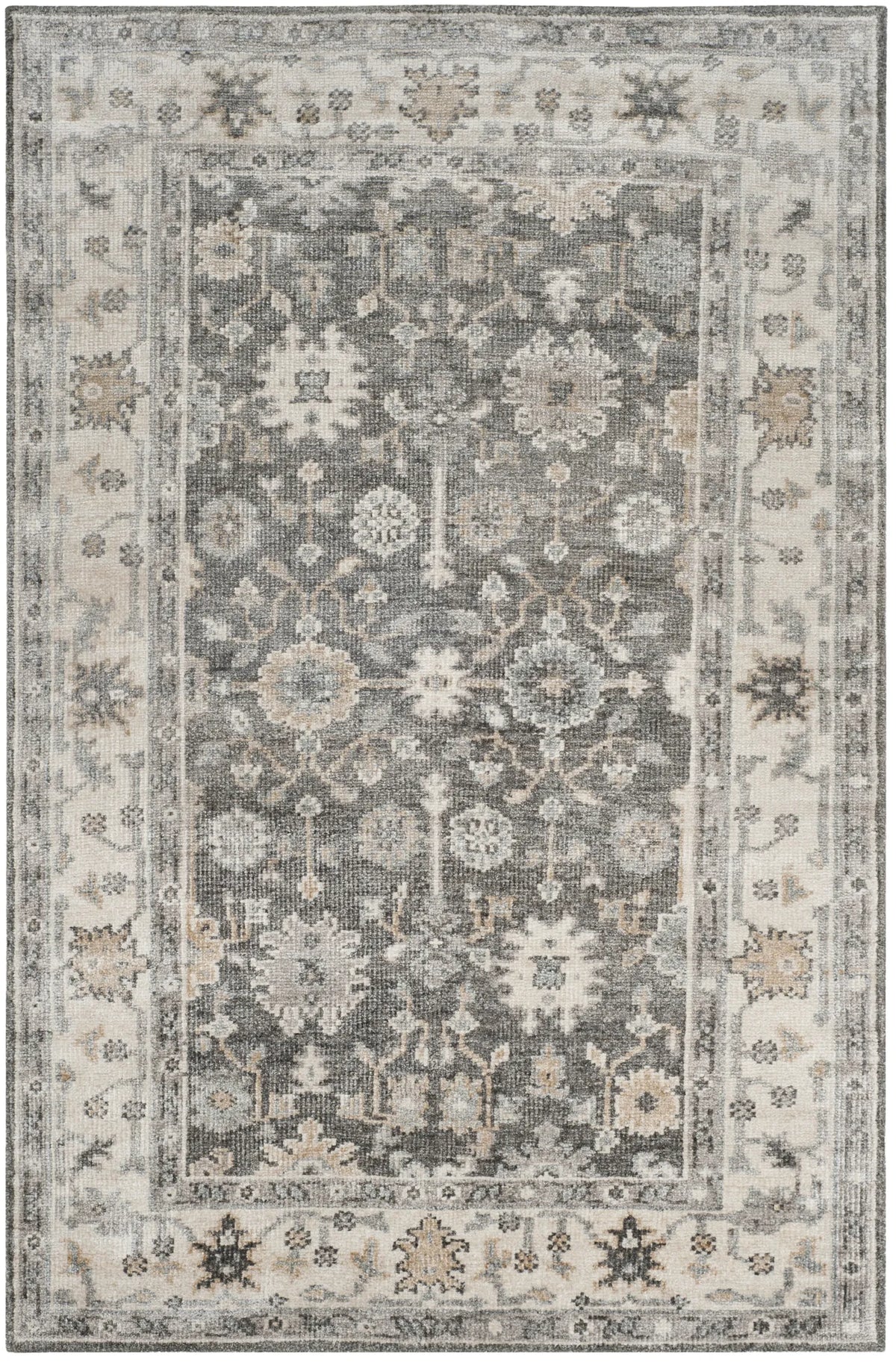 Safavieh Maharaja 5'-0" x 8'-0" Rug in Charcoal / Ivory