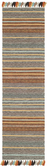 Safavieh Montauk 2'-3" x 8'-0" Rug in Turquoise / Brown