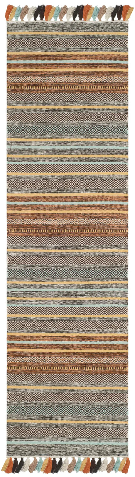 Safavieh Montauk 2'-3" x 8'-0" Rug in Turquoise / Brown