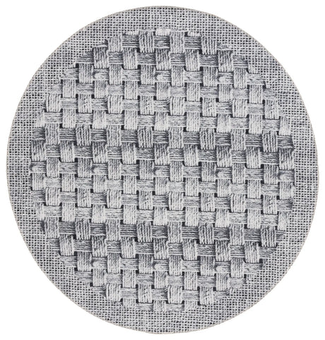 Safavieh Barbados 500 6'-6" x 6'-6" Rug in Black / Ivory
