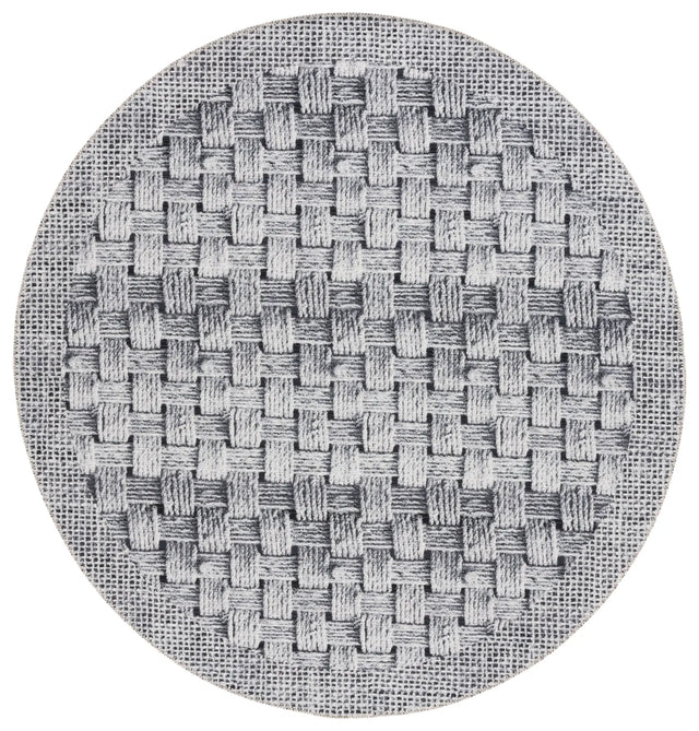 Safavieh Barbados 500 6'-6" x 6'-6" Rug in Black / Ivory