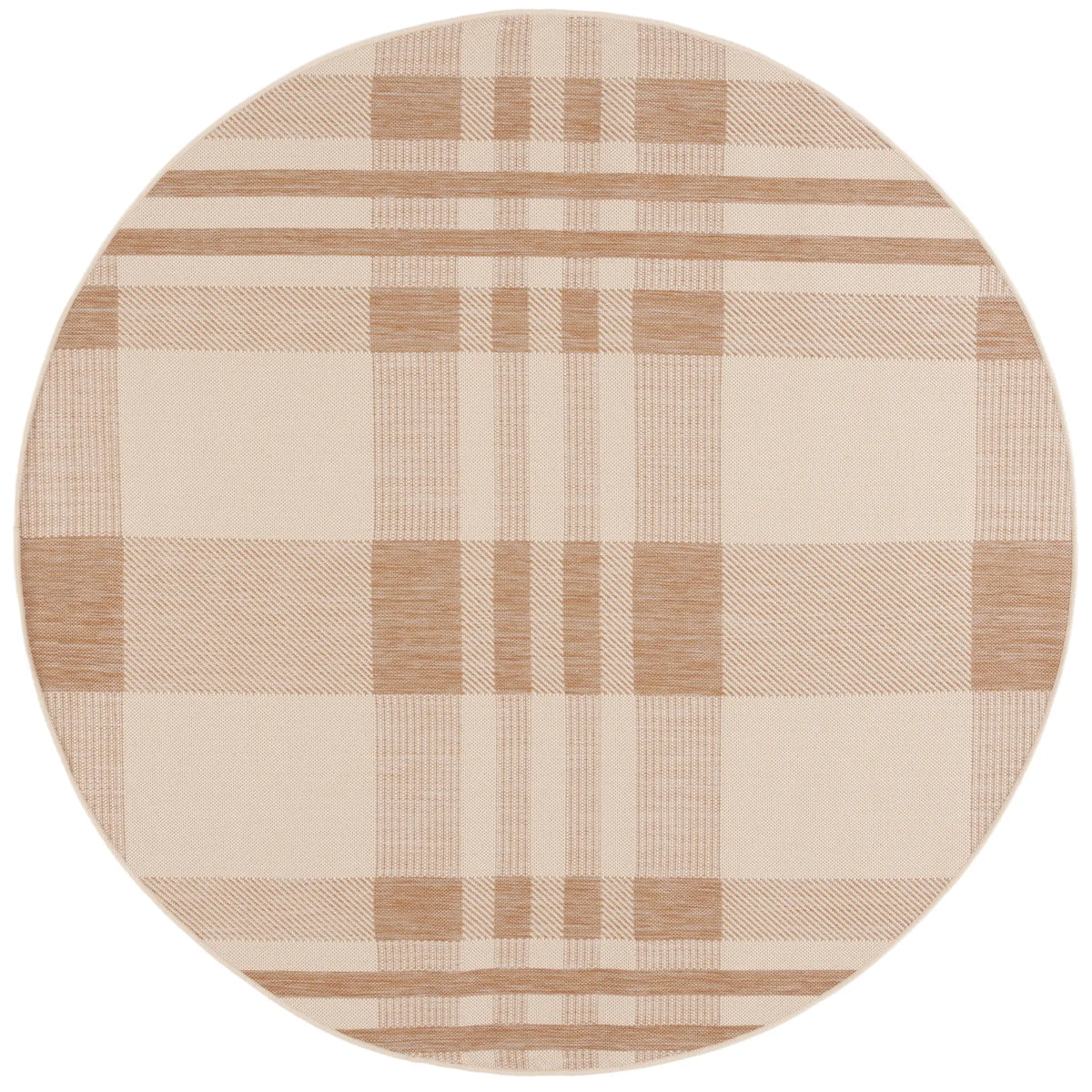 Safavieh Courtyard 6'-7" x 6'-7" Rug in Natural / Beige