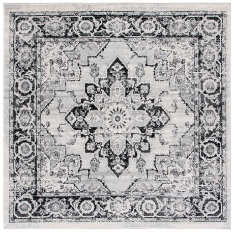Safavieh Tulum 6'-7" x 6'-7" Rug in Ivory / Black