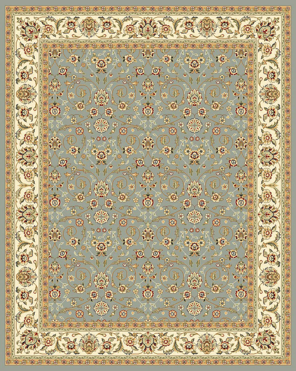 Safavieh Lyndhurst 10'-0" x 14'-0" Rug in Light Blue / Ivory