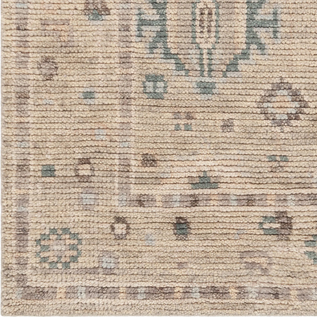 Chandra Yazmin YAZ-58201 Tan / Brown / Green rug, close-up detail