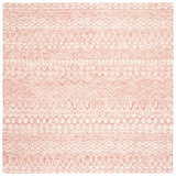 Safavieh Micro-Loop 5'-0" x 5'-0" Rug in Pink / Ivory