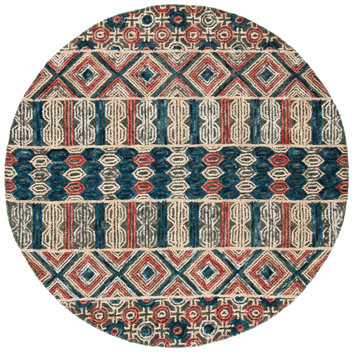 Safavieh Trace 6'-0" x 6'-0" Rug in Grey / Navy