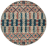 Safavieh Trace 6'-0" x 6'-0" Rug in Grey / Navy