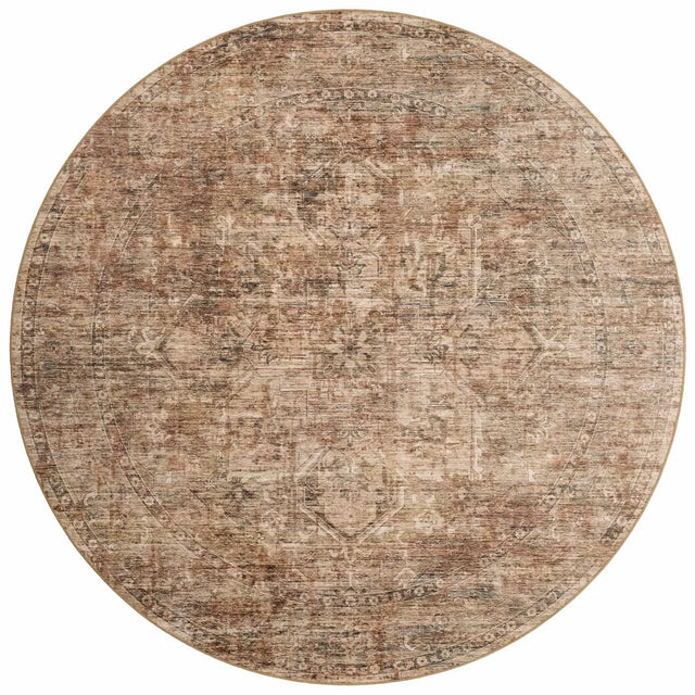 Loloi Anniston ANS-06 Clay / Charcoal Rug - round flat
