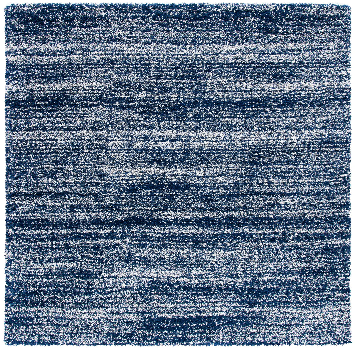 Safavieh Hudson Shag 7'-0" x 7'-0" Rug in Navy / Ivory