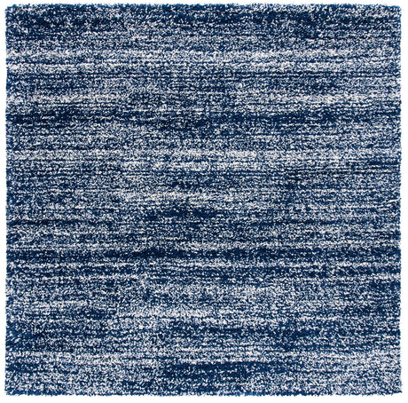 Safavieh Hudson Shag 7'-0" x 7'-0" Rug in Navy / Ivory