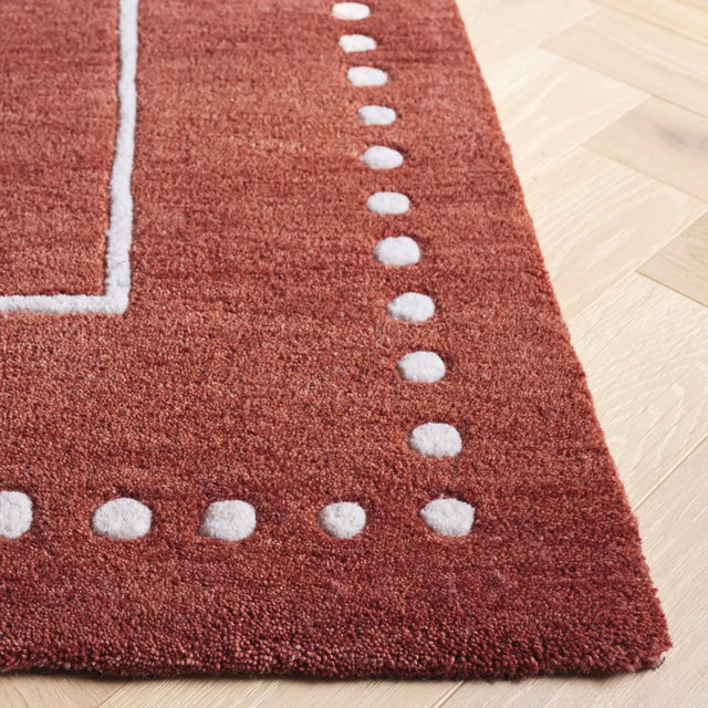 Safavieh Bella 4'-0" x 6'-0" Rug in Red / Ivory