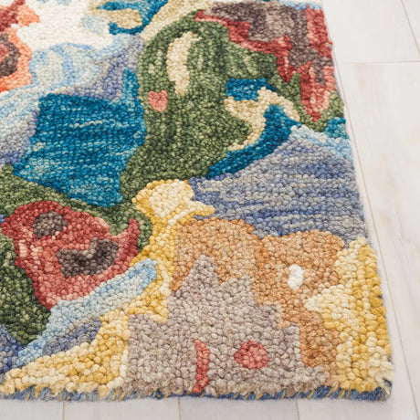 Safavieh Blossom 4'-0" x 6'-0" Rug in Light Blue / Rust
