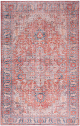 Safavieh Tucson 4'-0" x 6'-0" Rug in Rust / Navy