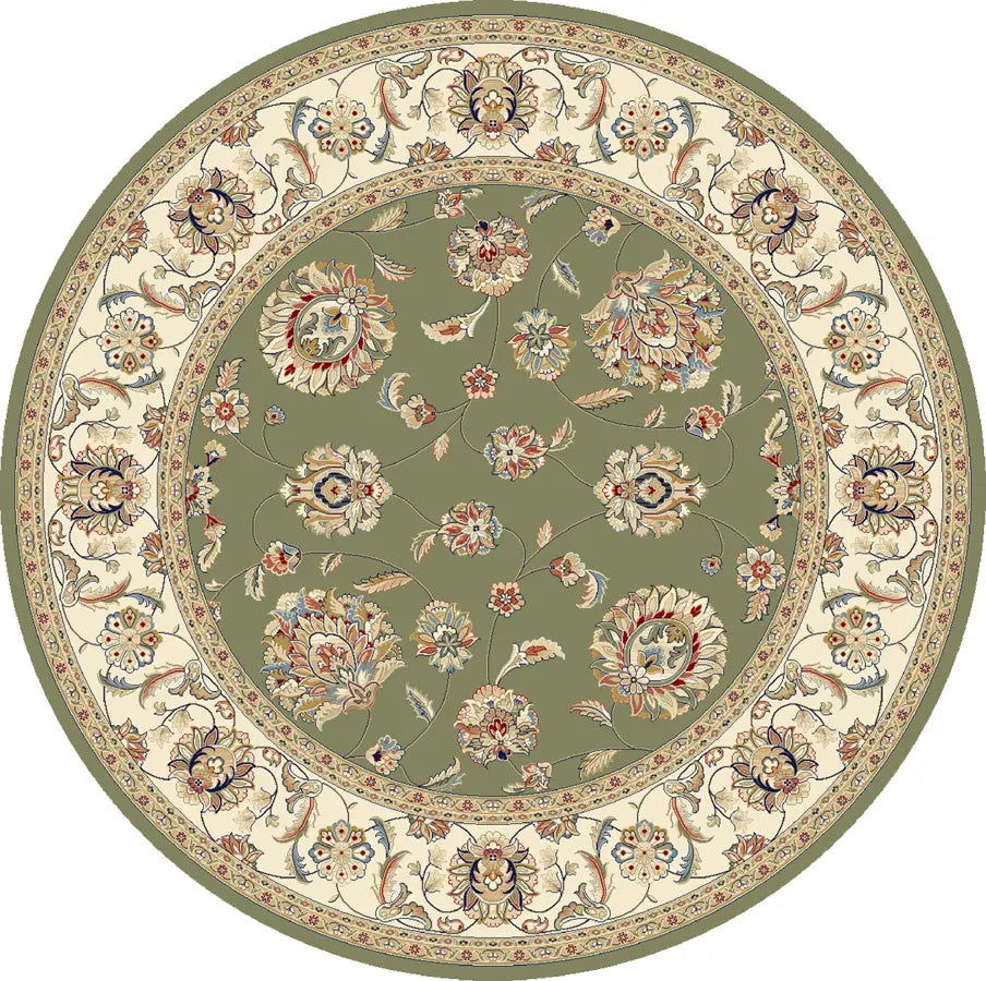Dynamic Rugs Ancient Garden 57365 Green / Ivory Rugs - Round