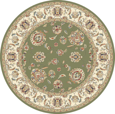 Dynamic Rugs Ancient Garden 57365 Green / Ivory Rugs - Round