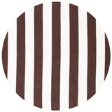 Safavieh Montauk 6'-0" x 6'-0" Rug in Chocolate / Ivory