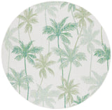Safavieh Courtyard 6'-7" x 6'-7" Rug in Ivory / Green