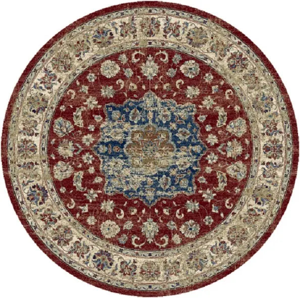 Dynamic Rugs Ancient Garden 57559 Red/Ivory Rugs - Round