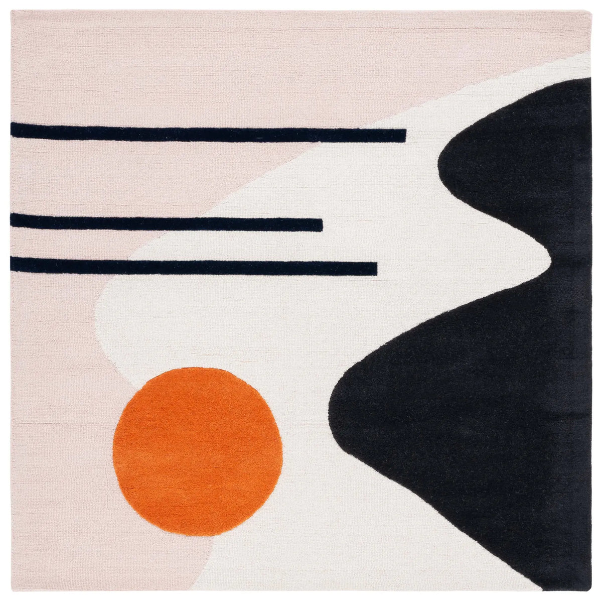 Safavieh Rodeo Drive 6'-0" x 6'-0" Rug in Blush / Black