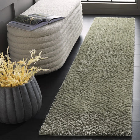 Safavieh Tahoe Shag 2'-0" x 11'-0" Rug in Sage