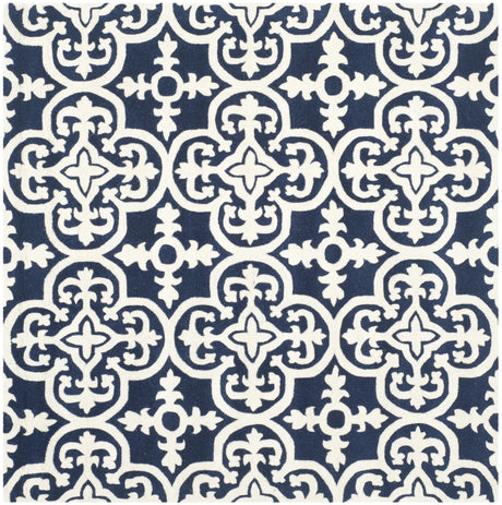 Safavieh Chatham 5'-0" x 5'-0" Rug in Dark Blue / Ivory