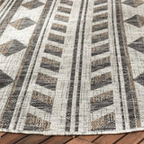 Safavieh Courtyard 5'-3" x 5'-3" Rug in Grey / Black