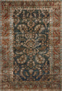 Chris Loves Julia x Loloi Jules 10-Jul Ocean / Spice Rug - main flat