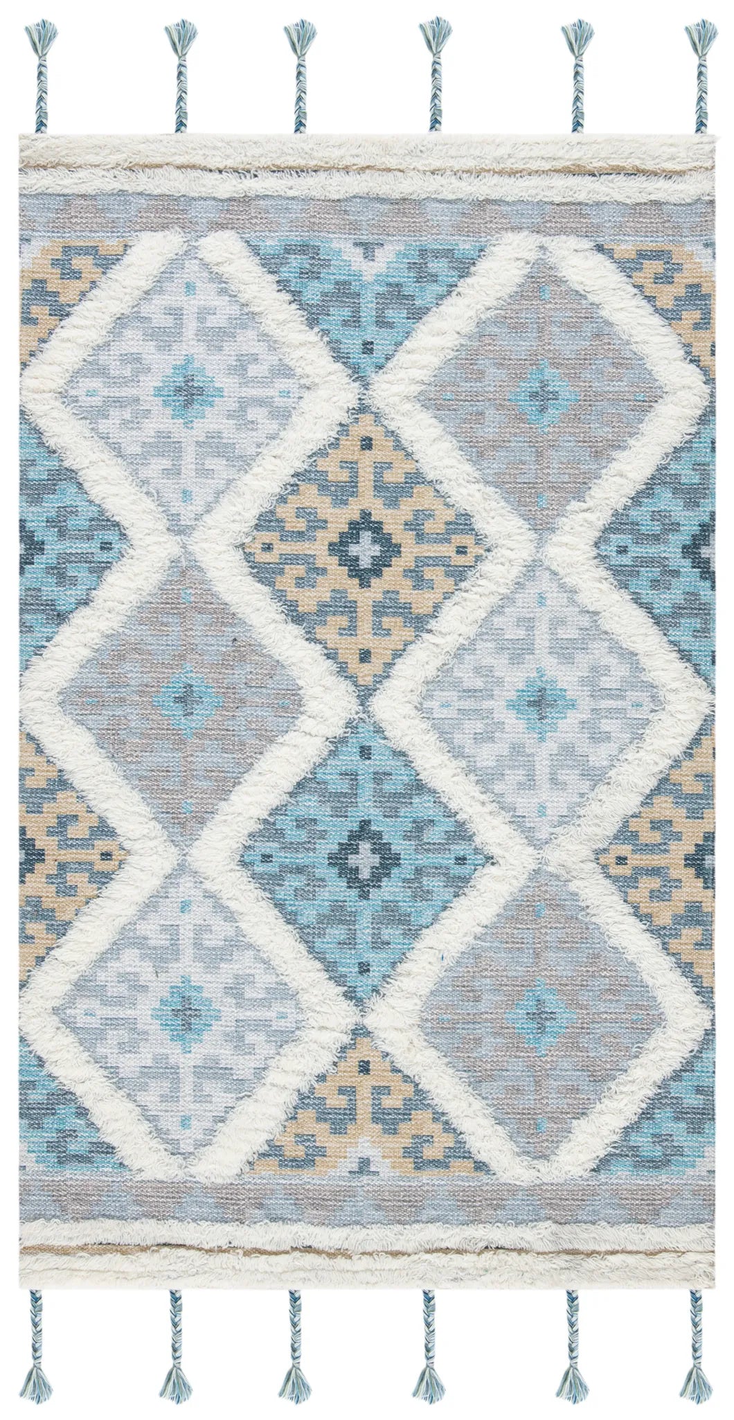 Safavieh Saffron 3'-0" x 5'-0" Rug in Ivory / Turquoise