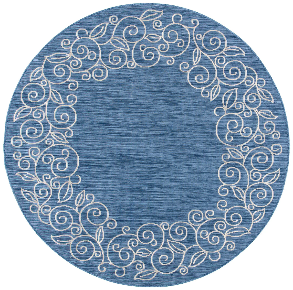 Safavieh Courtyard 6'-7" x 6'-7" Rug in Blue / Beige