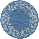 Safavieh Courtyard 6'-7" x 6'-7" Rug in Blue / Beige