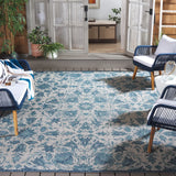 Safavieh Courtyard 6'-7" x 9'-6" Rug in Grey / Navy