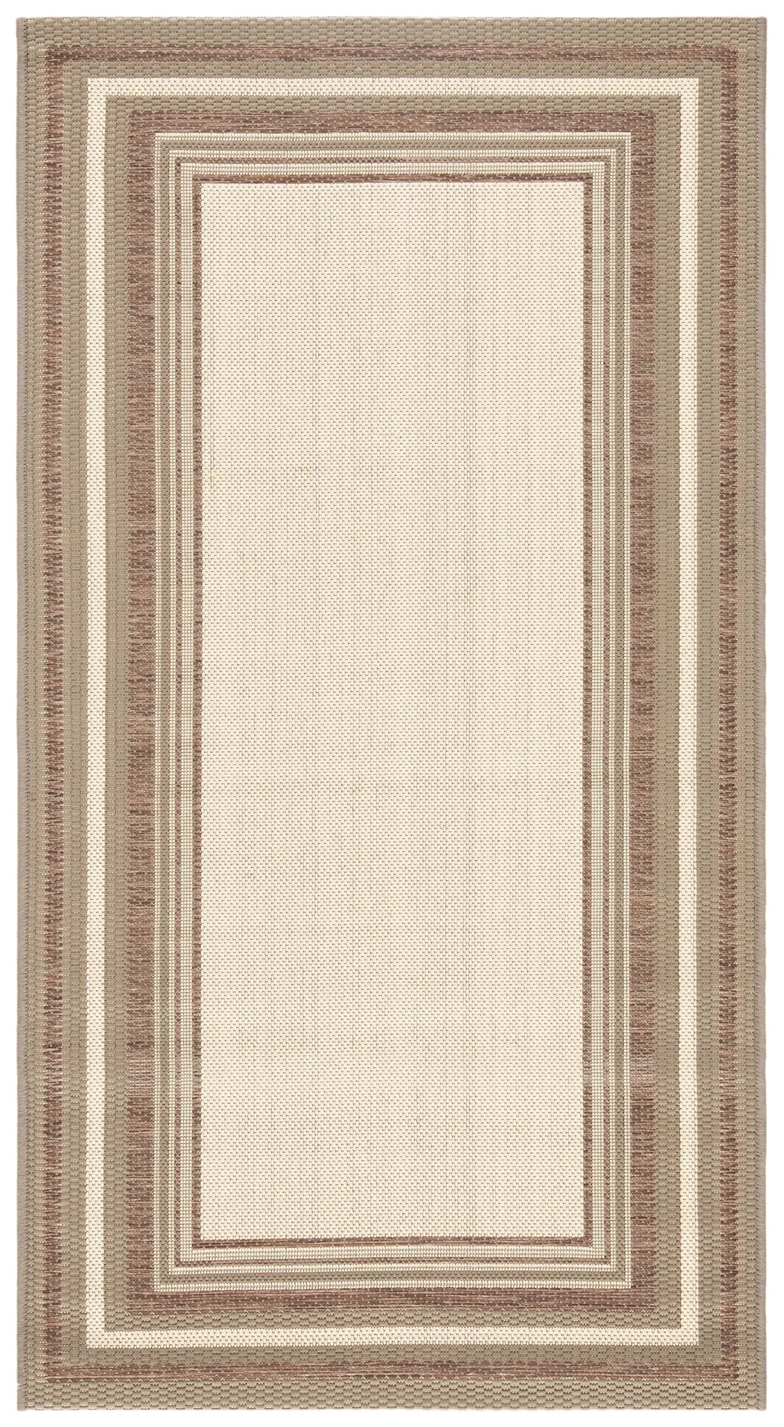 Safavieh Courtyard 2'-7" x 5'-0" Rug in Beige / Dark Beig