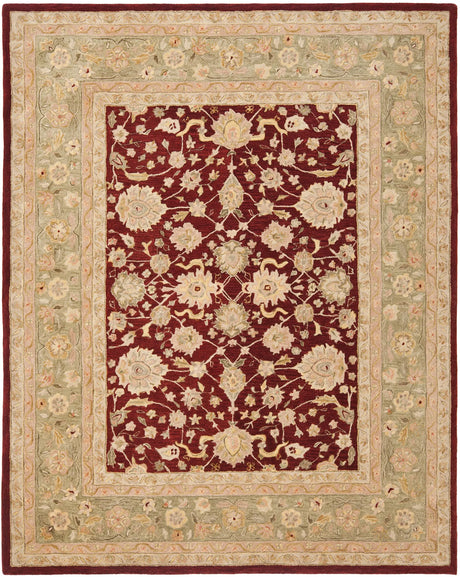 Safavieh Anatolia 9'-6" x 13'-6" Rug in Red / Moss