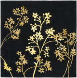 Safavieh Soho 6'-0" x 6'-0" Rug in Black / Lime