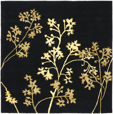 Safavieh Soho 6'-0" x 6'-0" Rug in Black / Lime