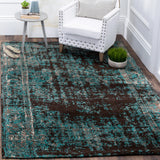 Safavieh Classic Vintage 4'-0" x 6'-0" Rug in Teal / Brown
