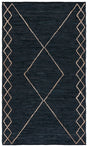 Safavieh Vintage Leather 4'-0" x 6'-0" Rug in Black / Natural
