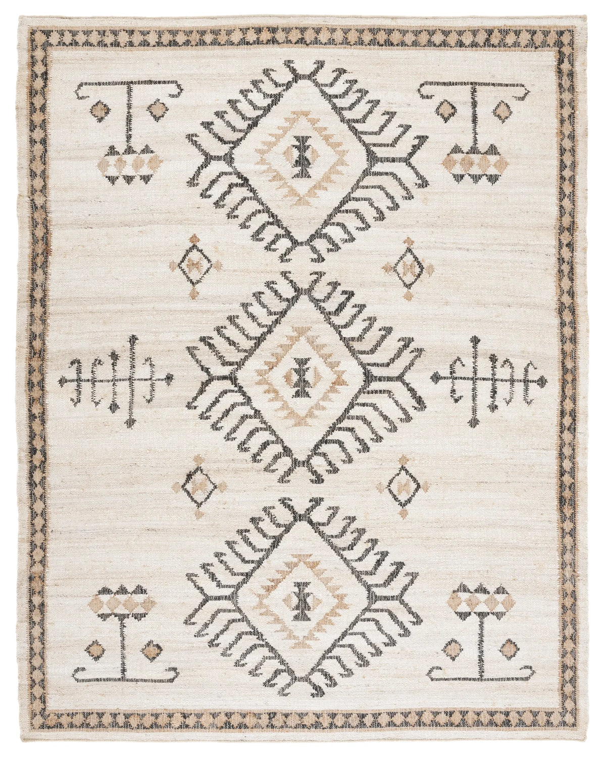 Safavieh Kilim 10'-0" x 14'-0" Rug in Ivory / Black