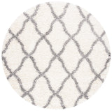 Safavieh Moroccan Tassel Shag 6'-7" x 6'-7" Rug in Ivory / Light Grey