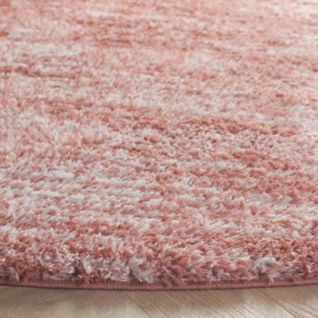 Safavieh Tahoe Shag 6'-7" x 6'-7" Rug in Pink / Ivory