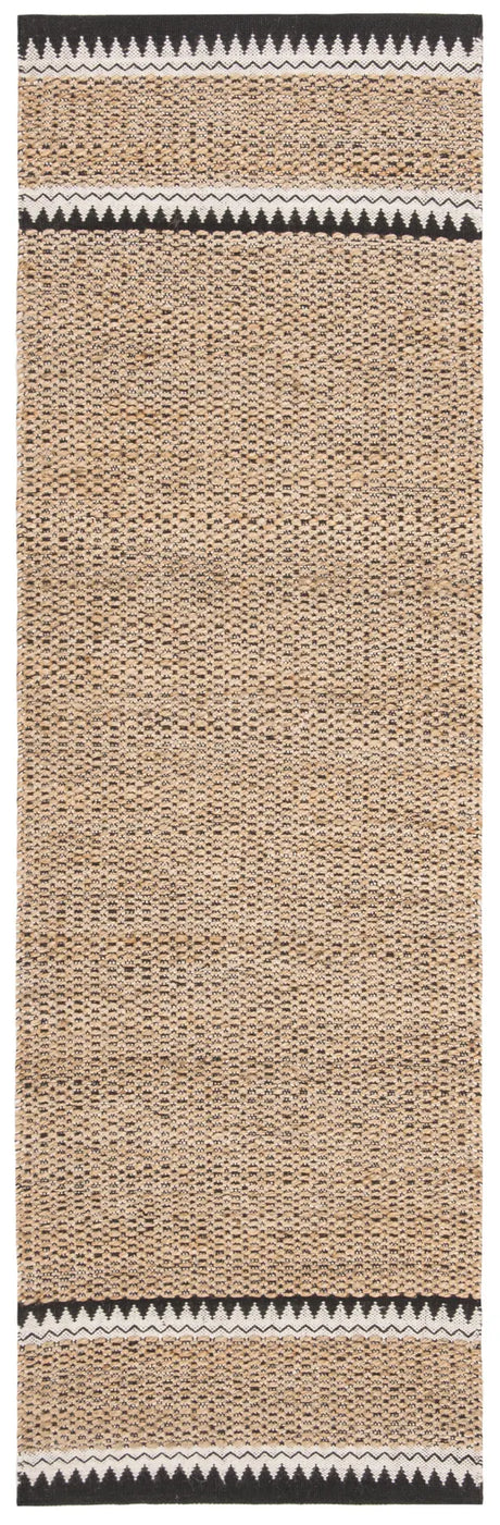 Safavieh Natural Fiber 2'-3" x 10'-0" Rug in Natural / Black