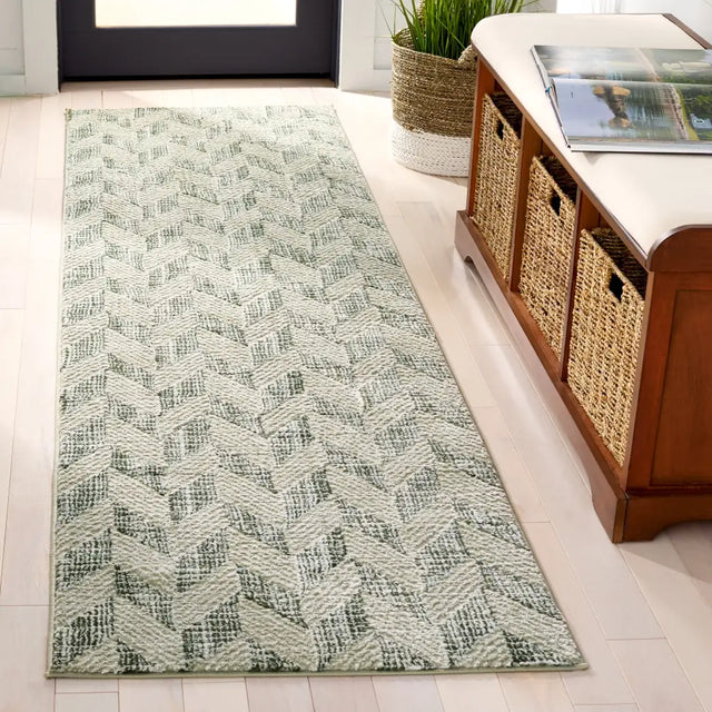 Safavieh Revive 2'-3" x 8'-0" Rug in Sage / Ivory